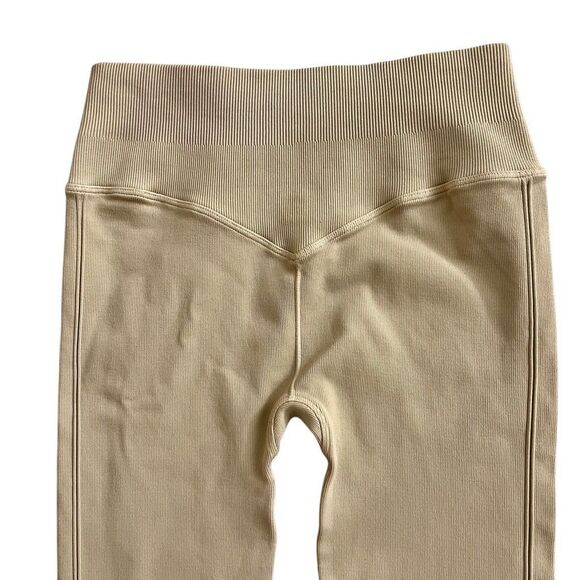 Spiritual‎ Gangster compression sculpt leggings size M/L Tan Beige Ribbed - Picture 7 of 9